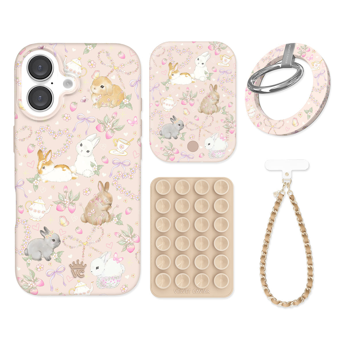 Bunnies & Bows iPhone Bundle Set - Grip