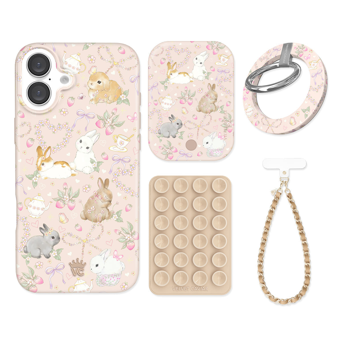 Bunnies & Bows iPhone Bundle Set - Grip