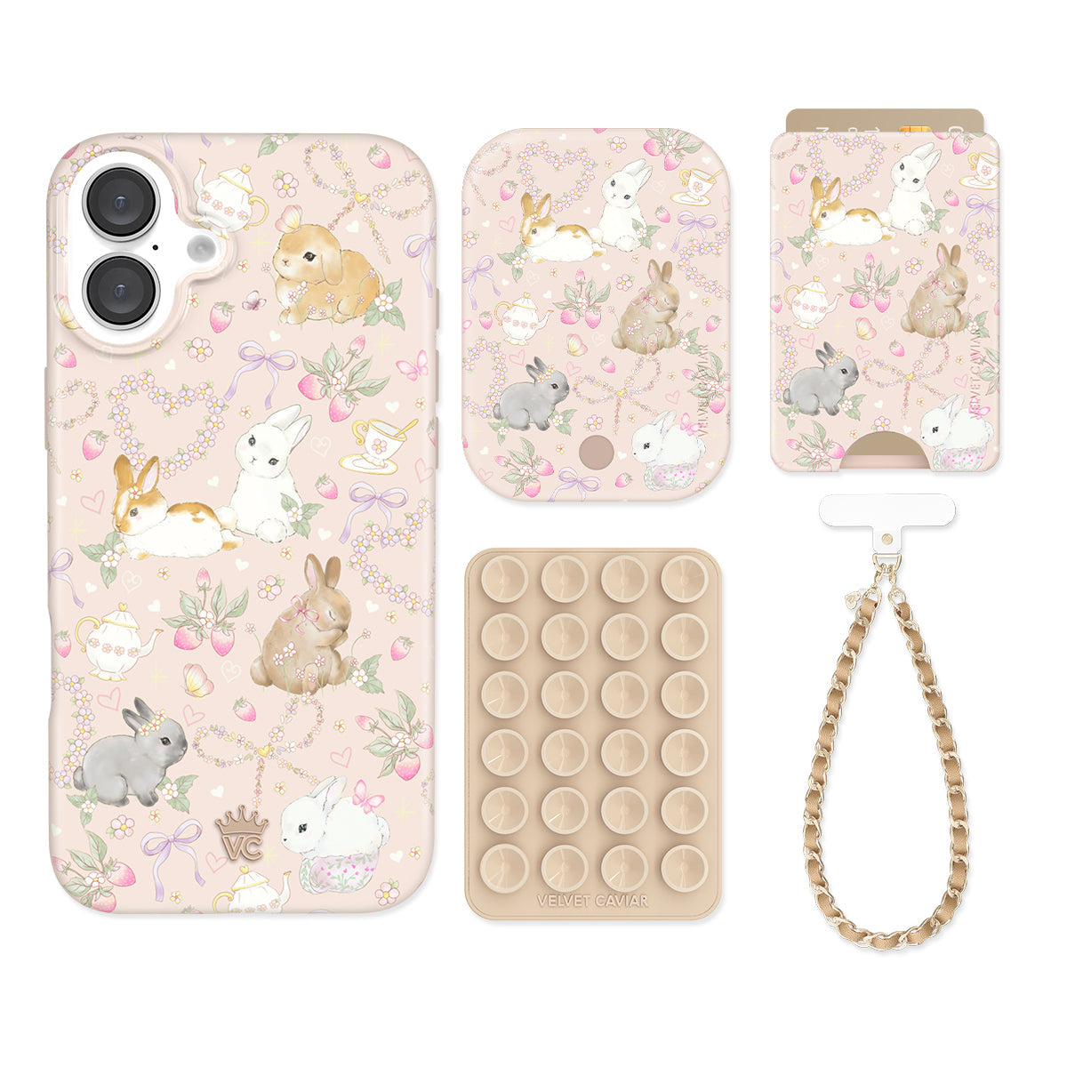 Bunnies & Bows iPhone Bundle Set - Wallet