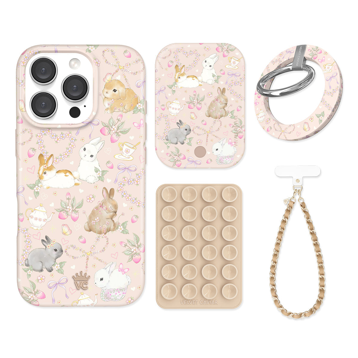 Bunnies & Bows iPhone Bundle Set - Grip