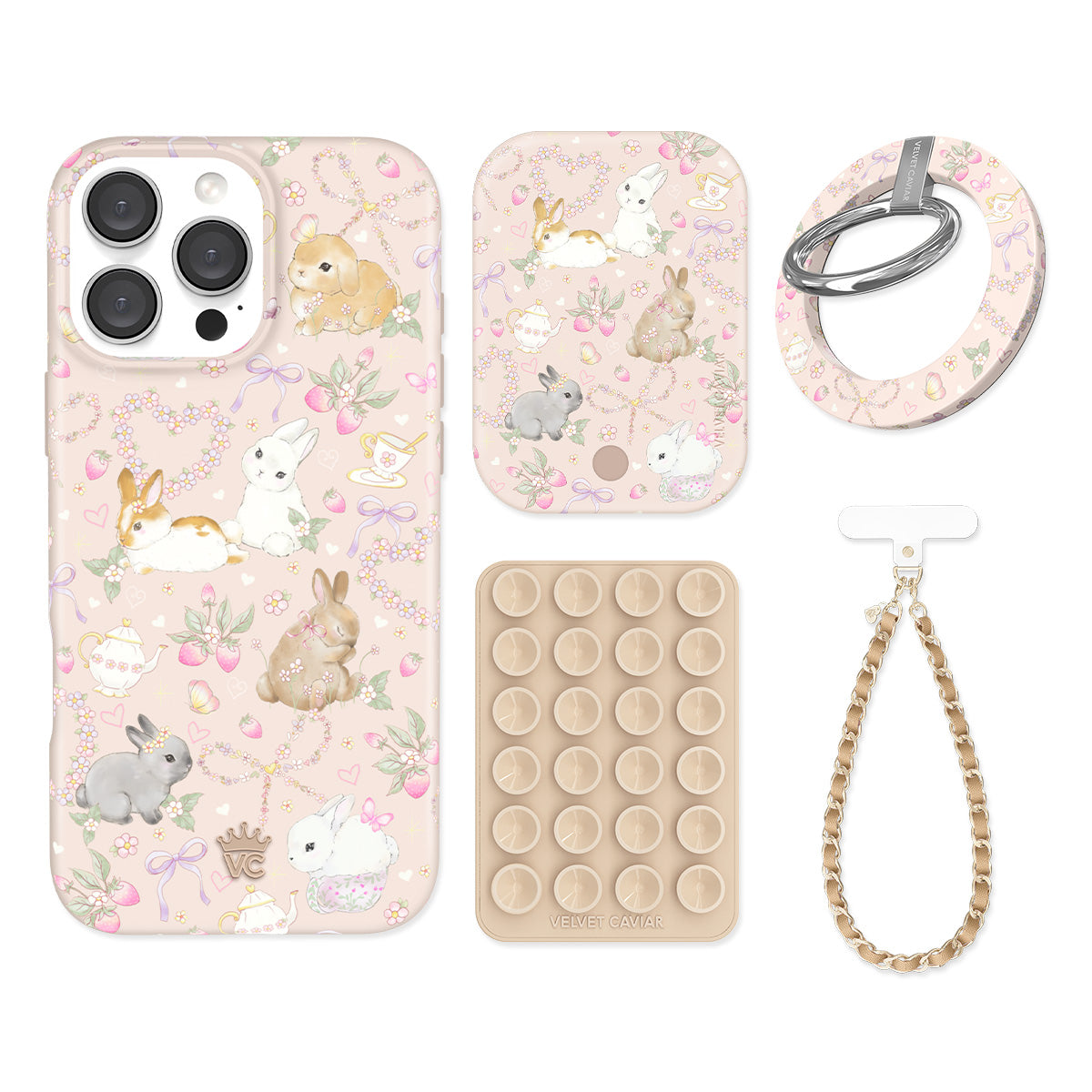 Bunnies & Bows iPhone Bundle Set - Grip