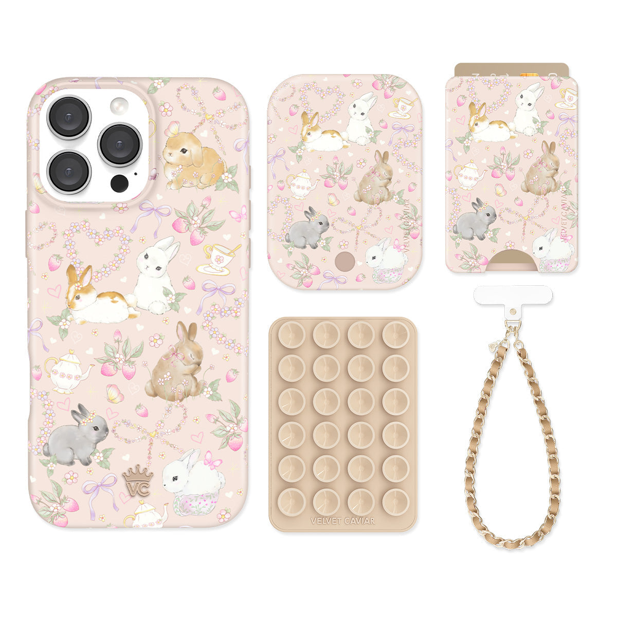Bunnies & Bows iPhone Bundle Set - Wallet