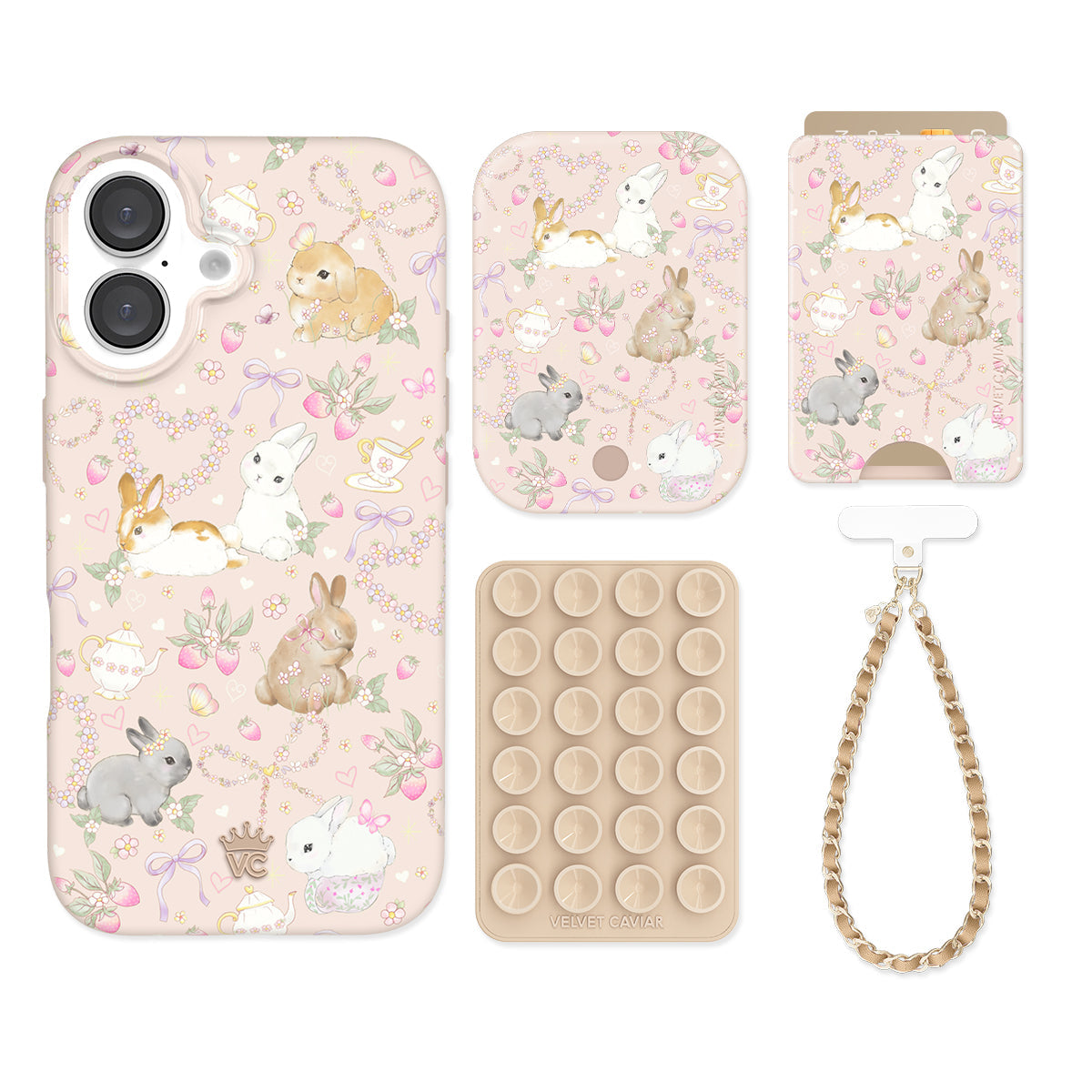 Bunnies & Bows iPhone Bundle Set - Wallet
