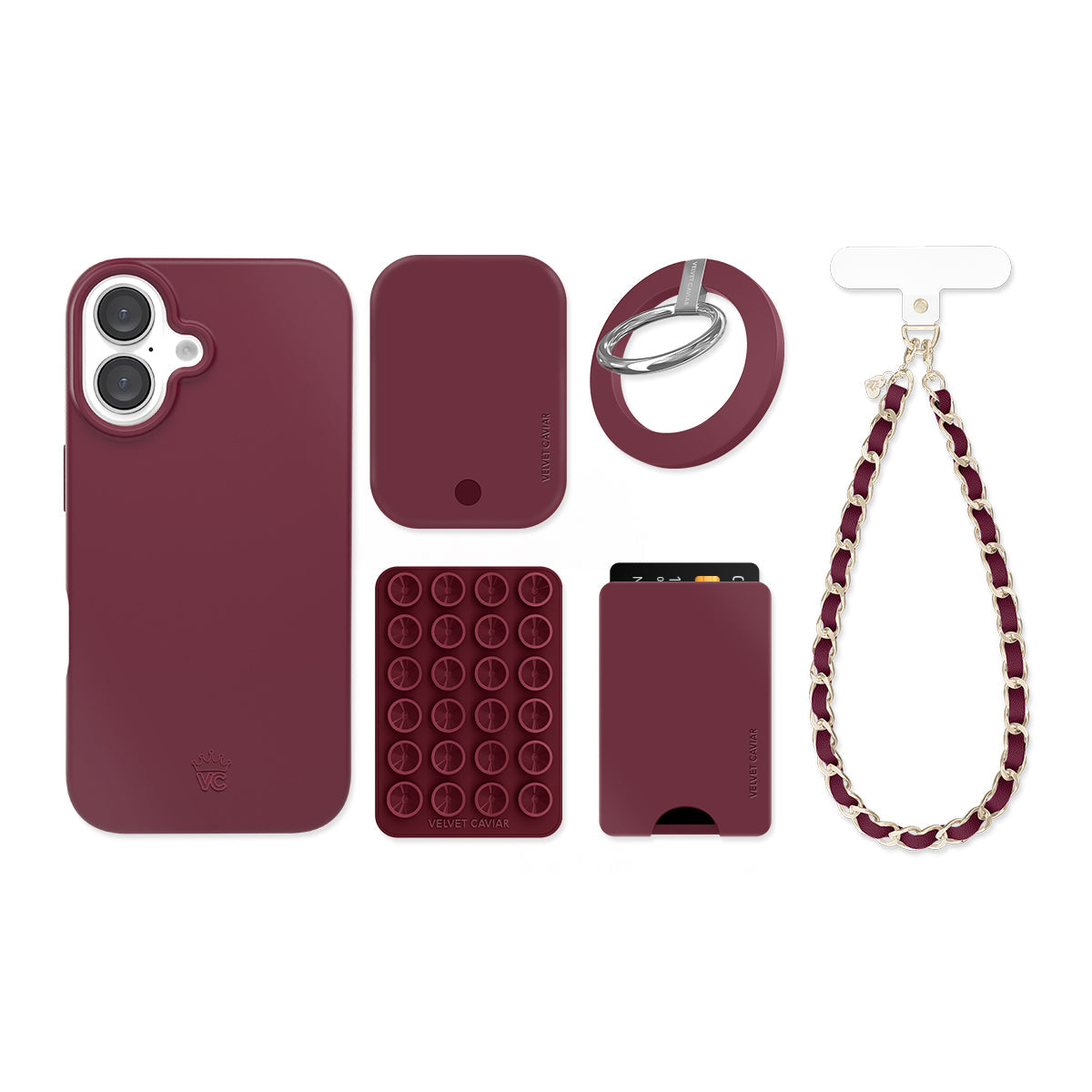 Burgundy 1990 iPhone Bundle Set