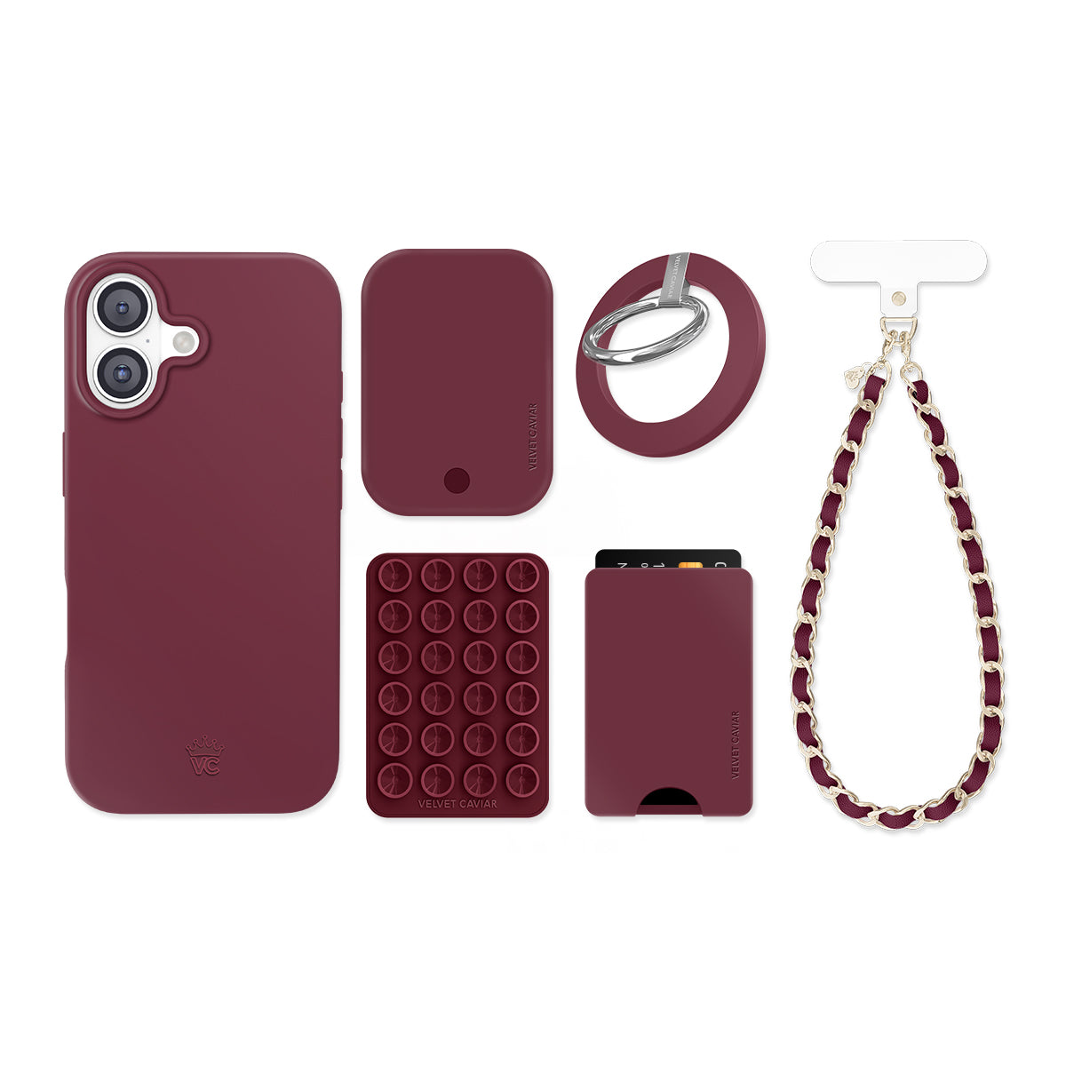 Burgundy 1990 iPhone Bundle Set