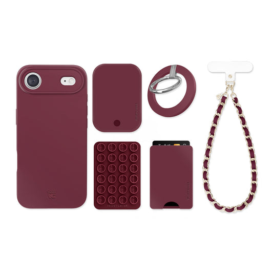 Burgundy 1990 iPhone Bundle Set