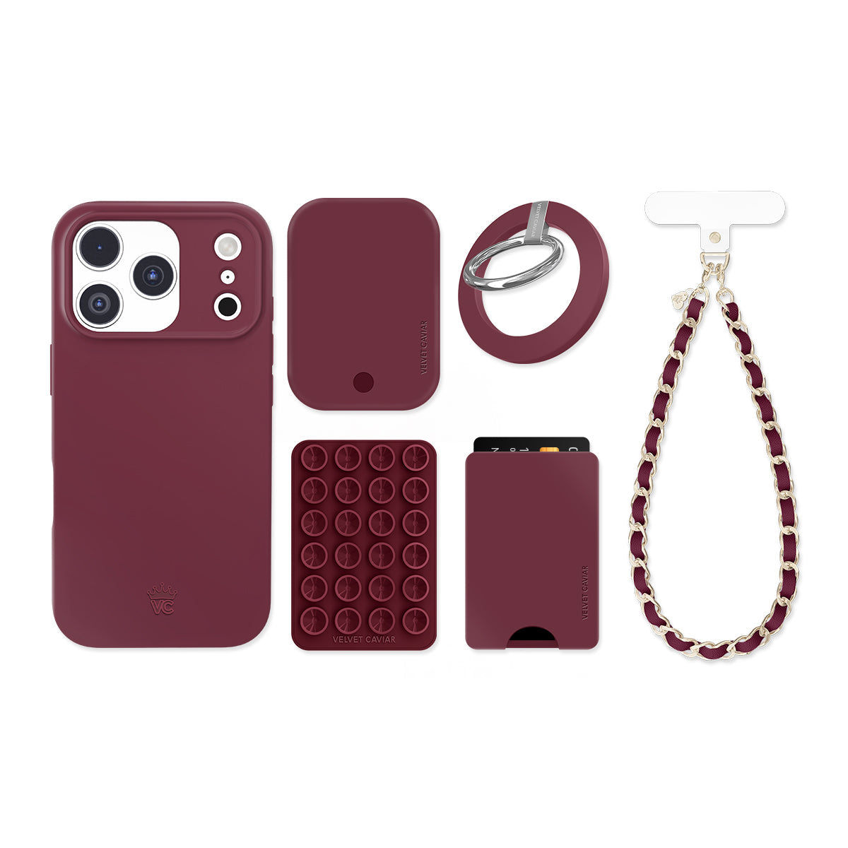 Burgundy 1990 iPhone Bundle Set