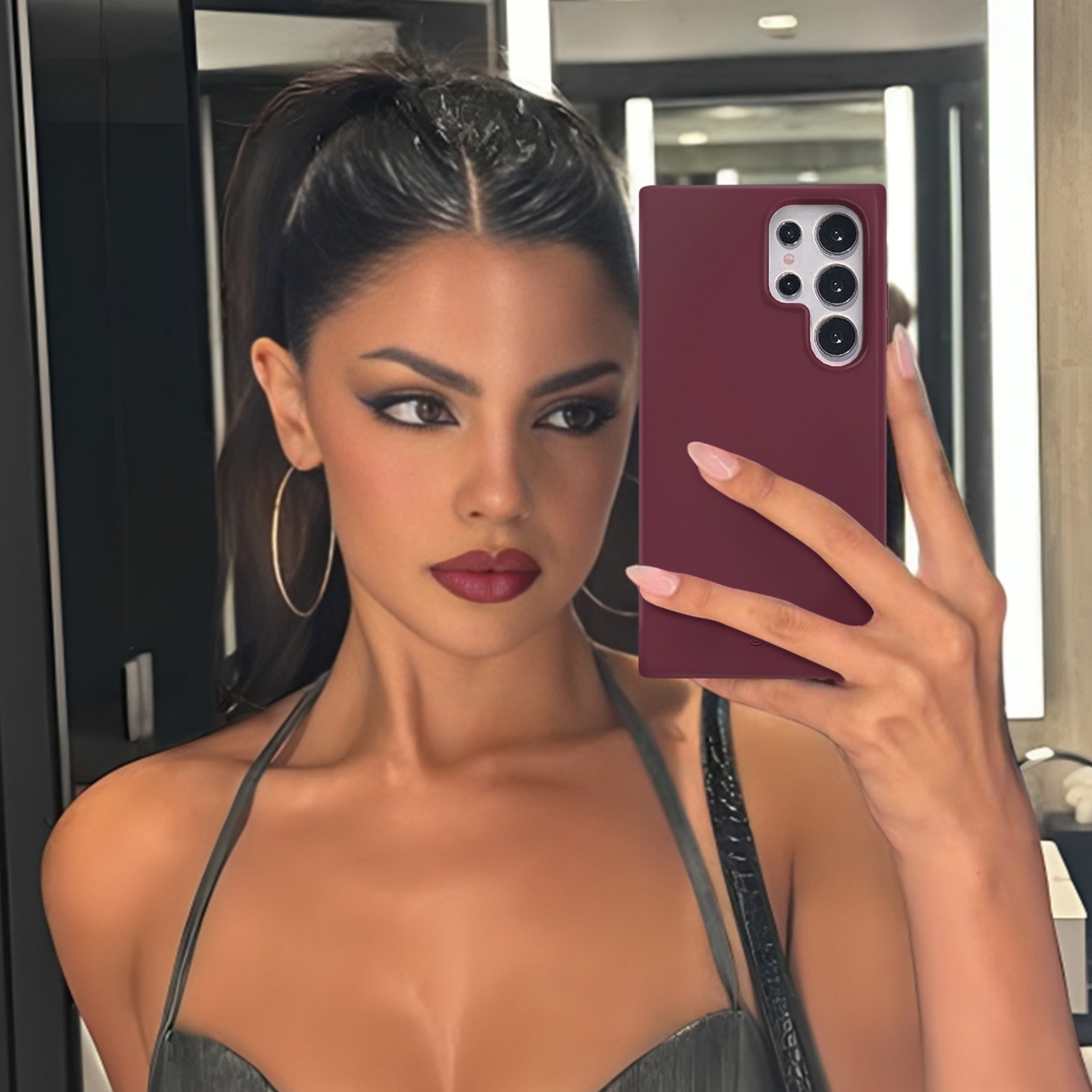 Burgundy 1990 Samsung Case