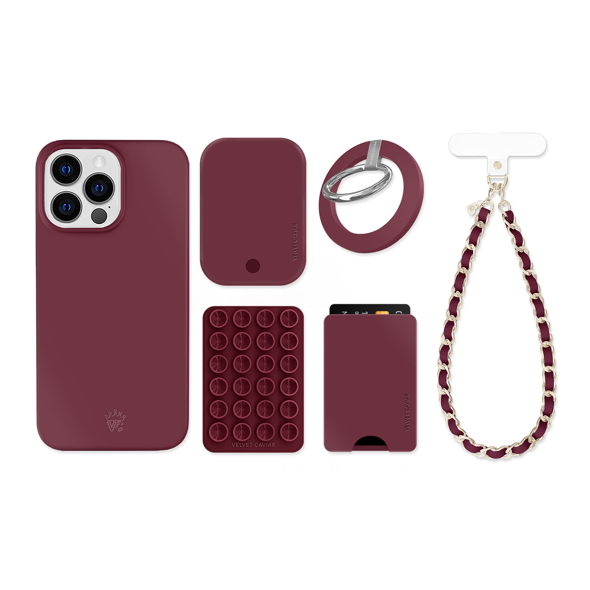Burgundy 1990 iPhone Bundle Set