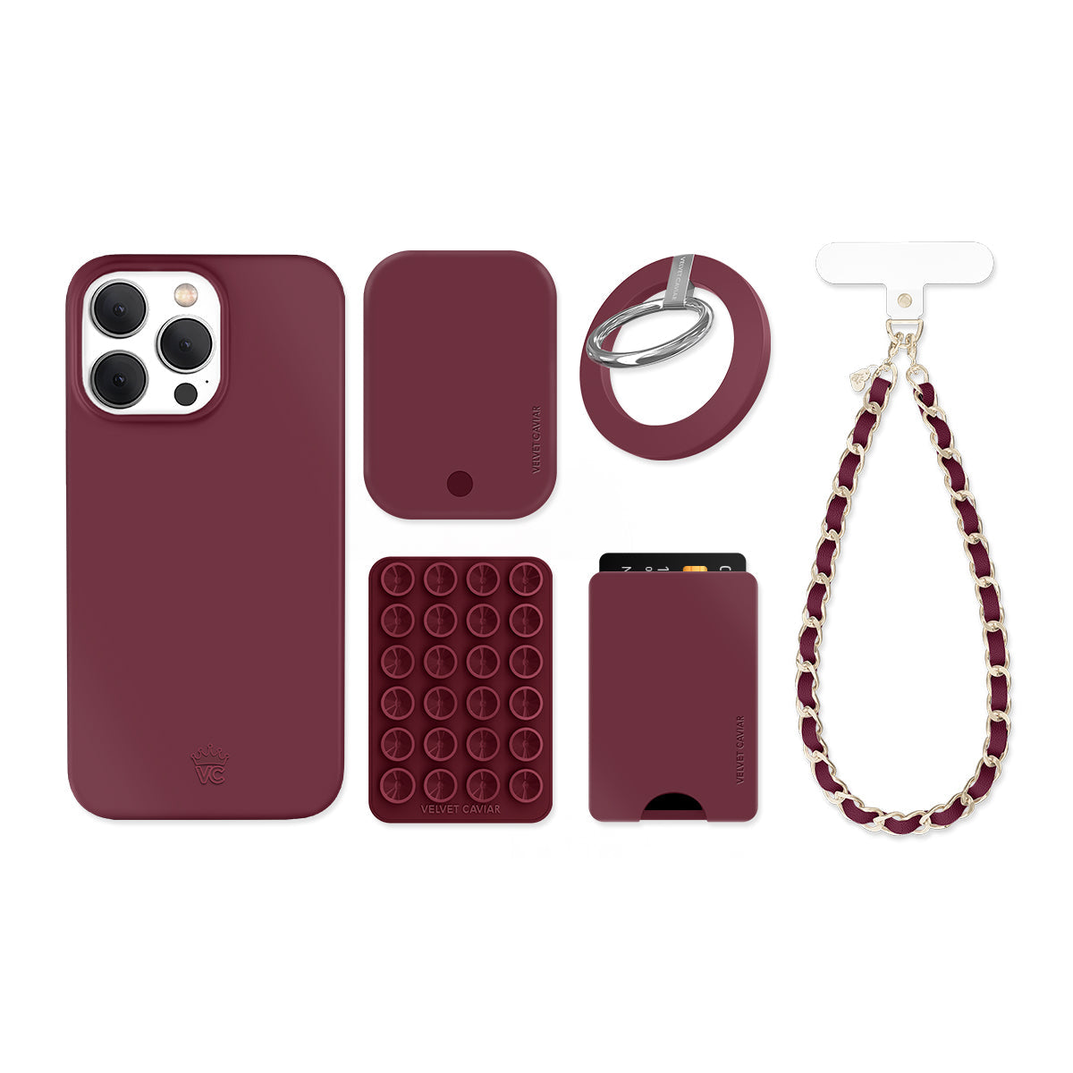 Burgundy 1990 iPhone Bundle Set