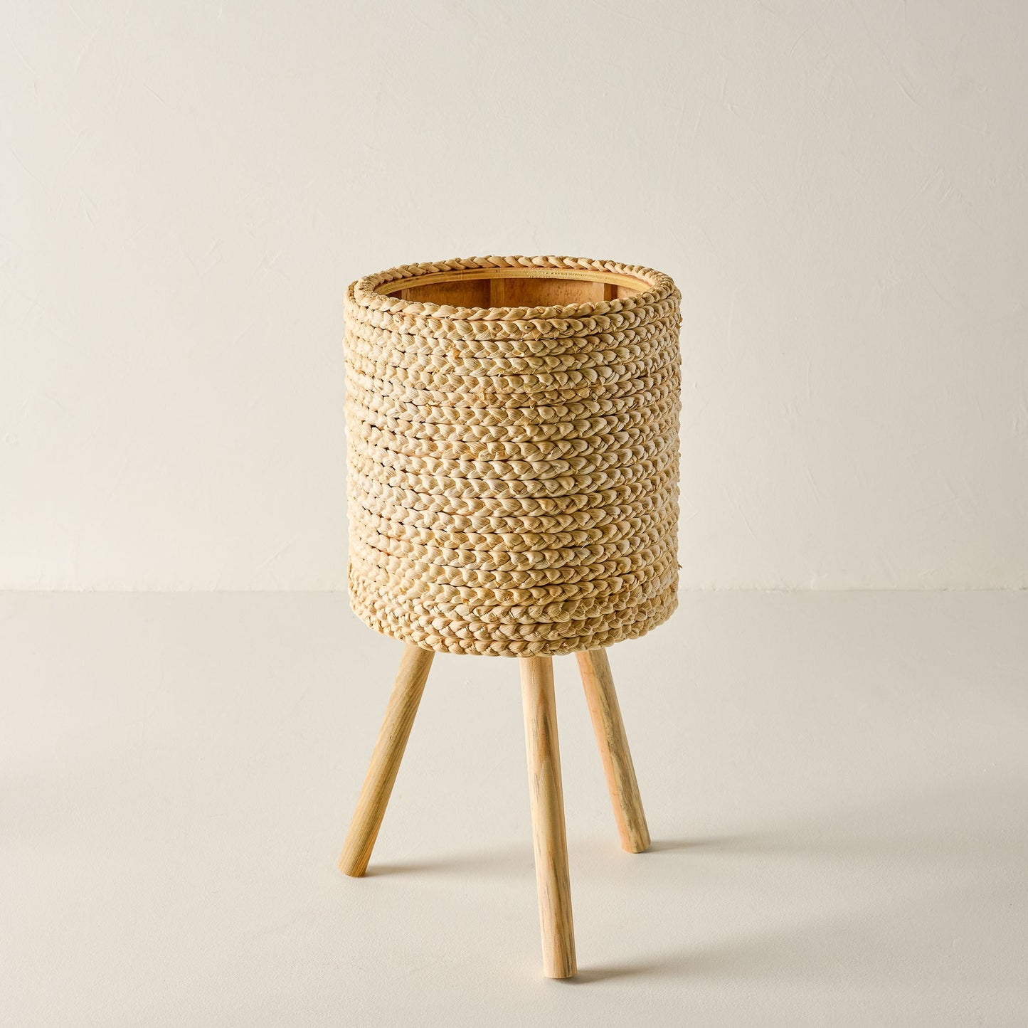 Bleached Woven Plant Stands