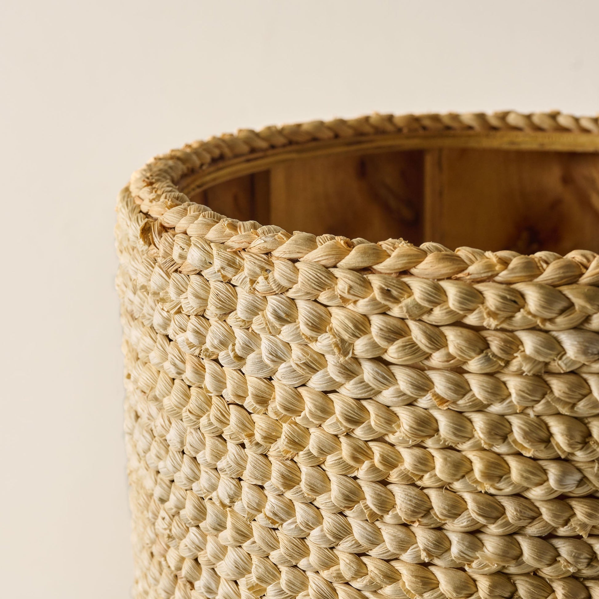 Bleached Woven Plant Stands