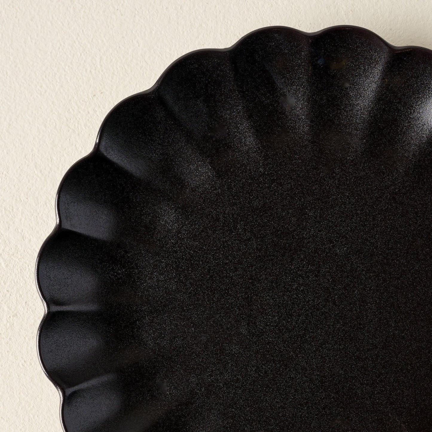 Black Scalloped Plate