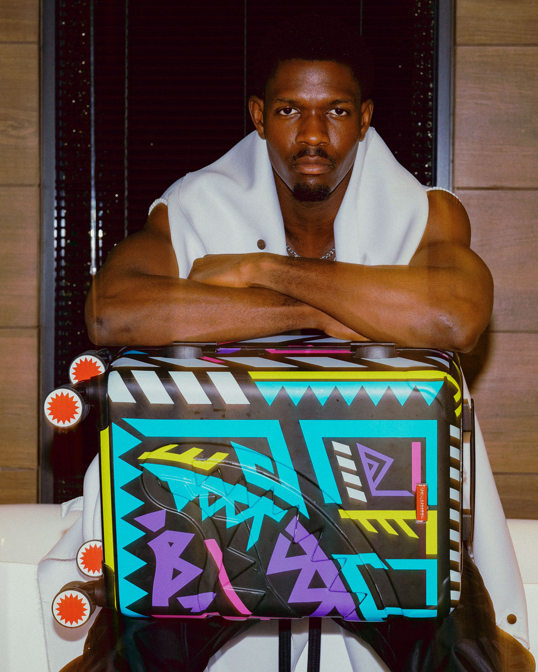 A.I. PATH TO THE FUTURE III HARDSHELL CARRY-ON LUGGAGE - SANDFLOWER COLLAB