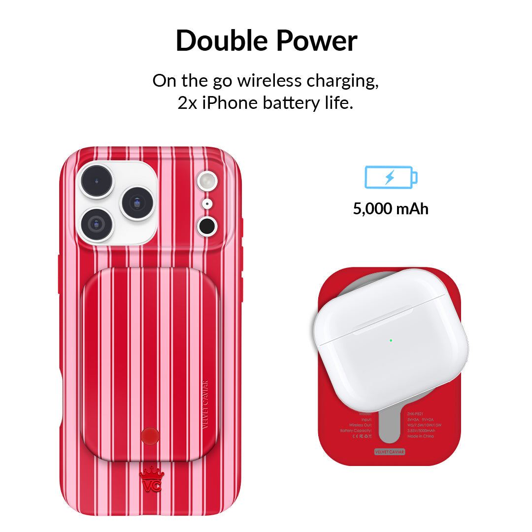 Candy Stripes MagSafe Battery Power Pack