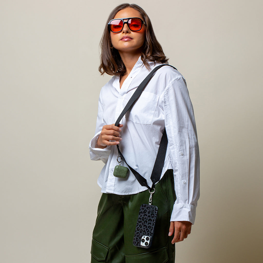 Black Utility Phone Crossbody Strap