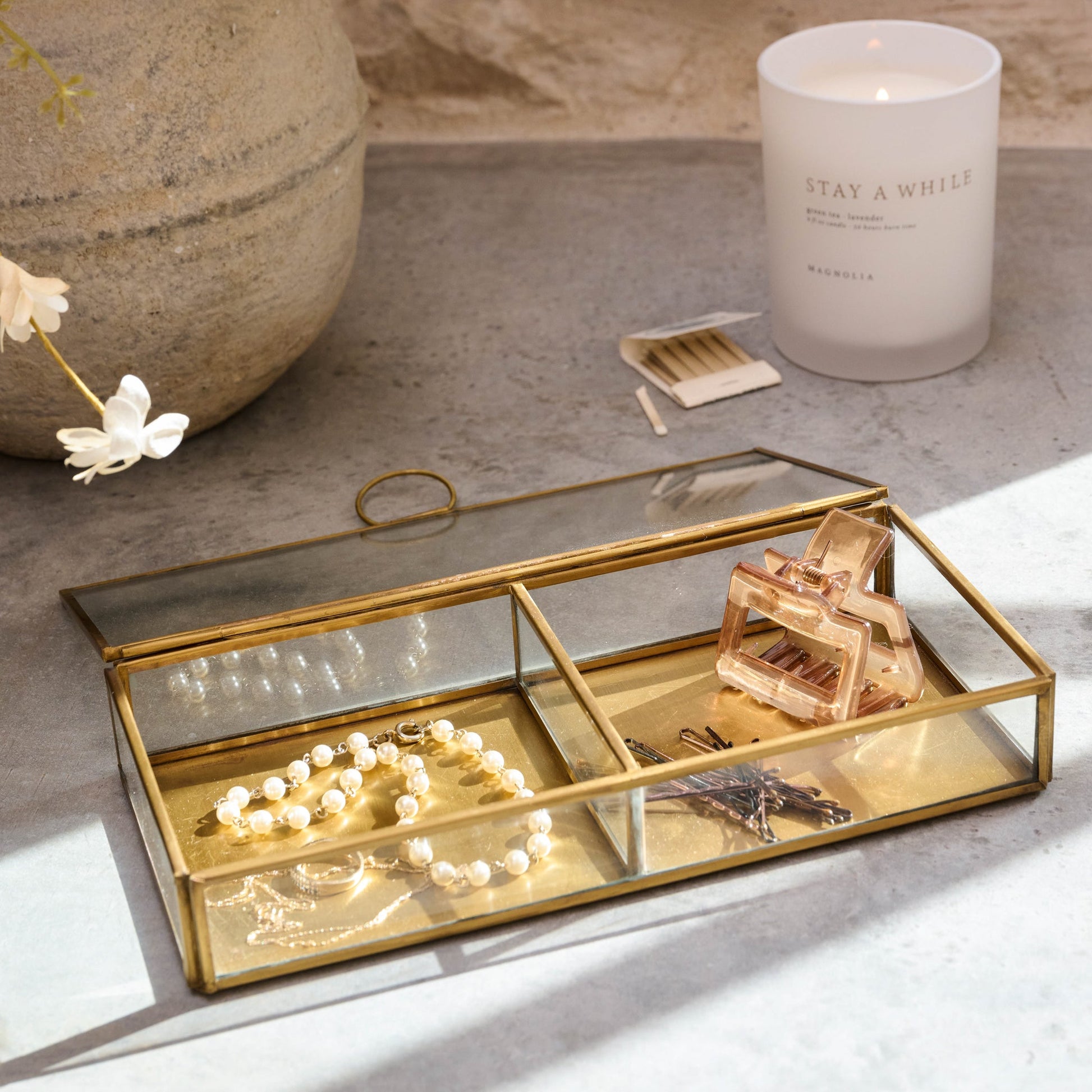 Antique Brass Keepsake Box