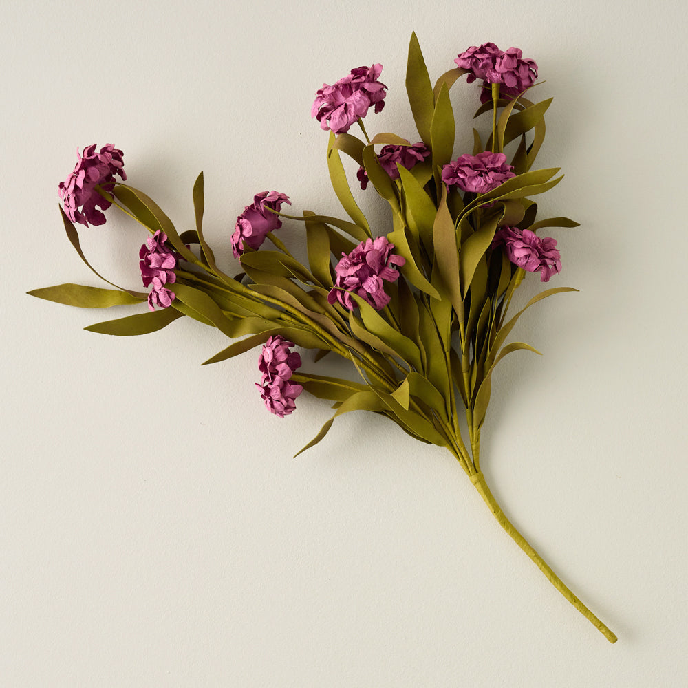 Callum Ribbed Vase + Purple Wildflower Bush Pairing