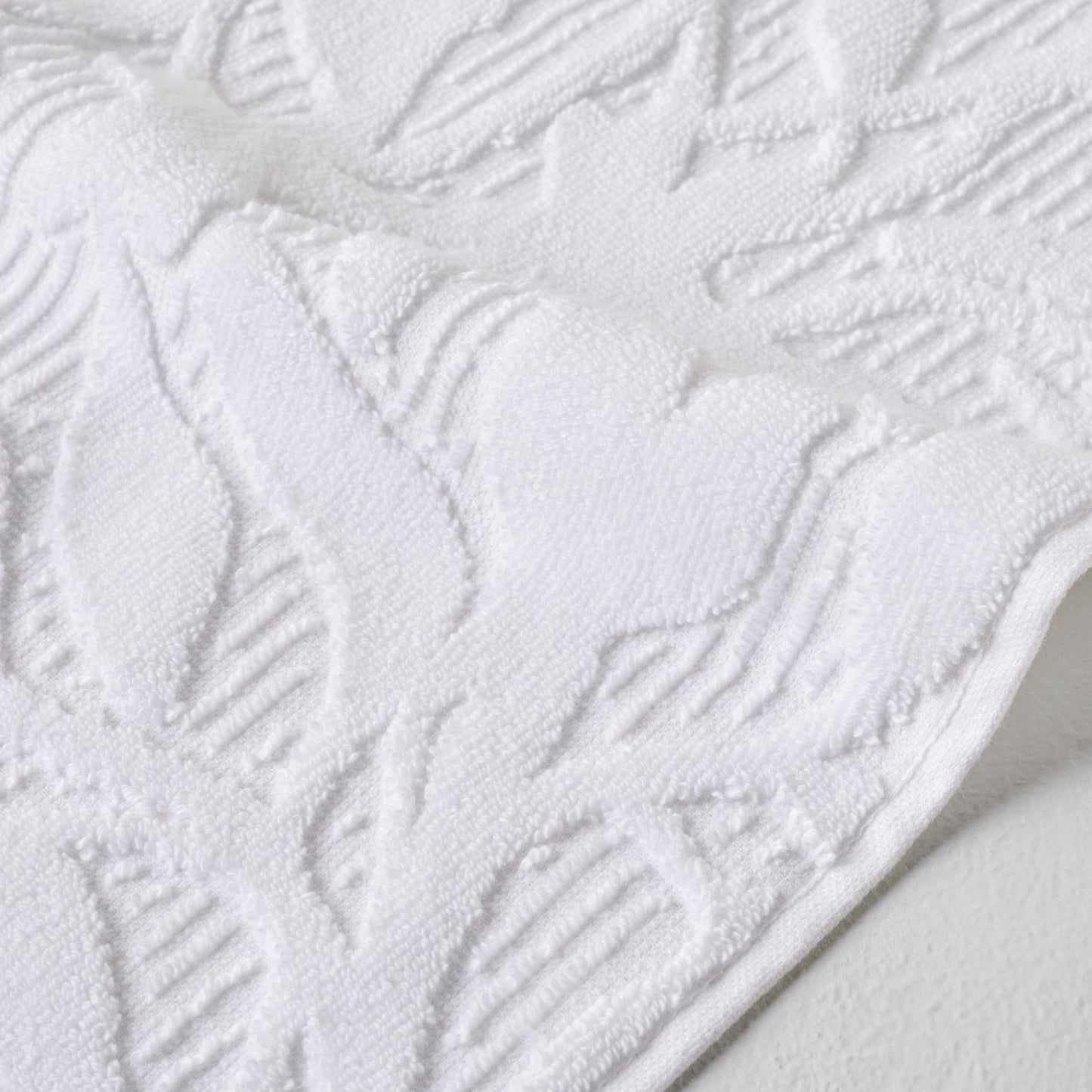 White Esme Floral Towel