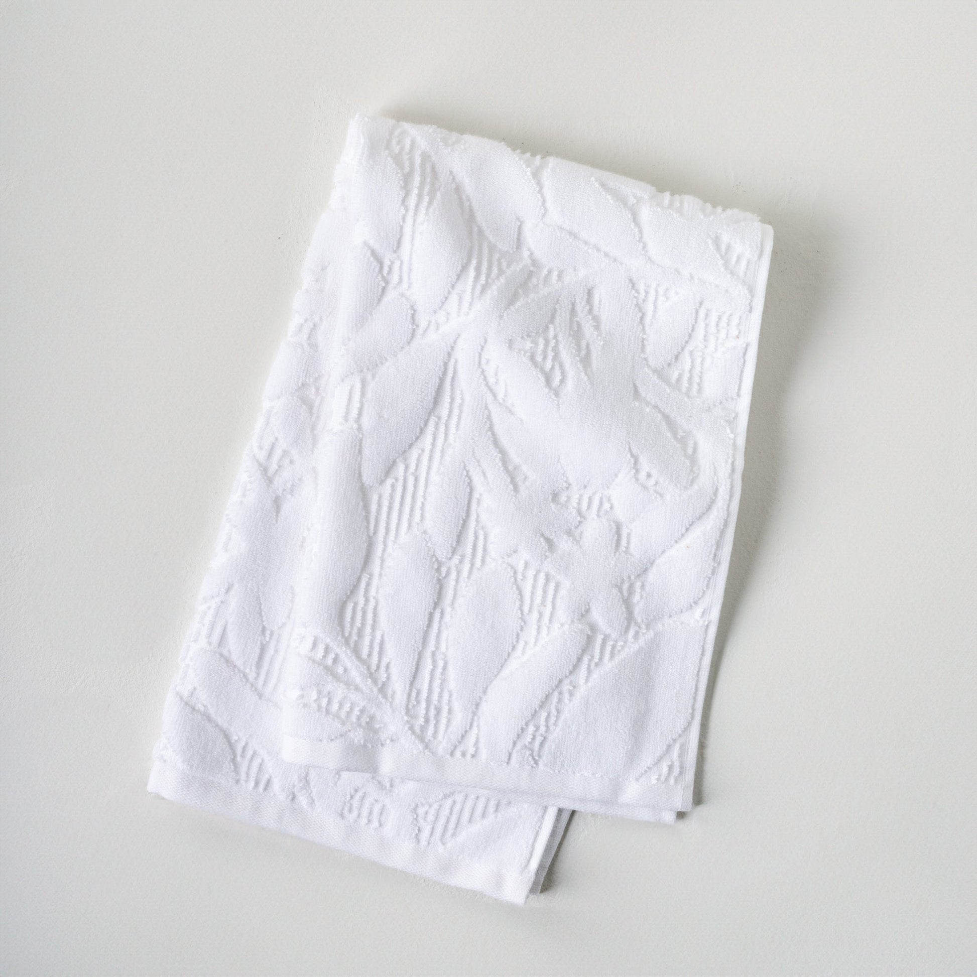White Esme Floral Towel