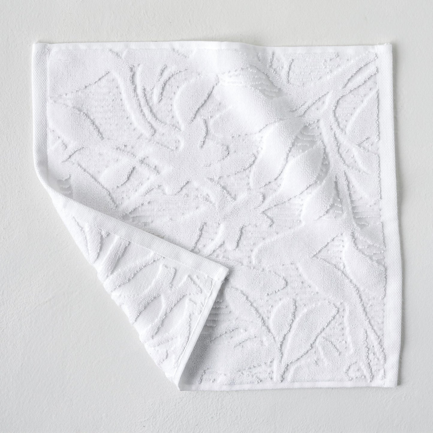 White Esme Floral Towel