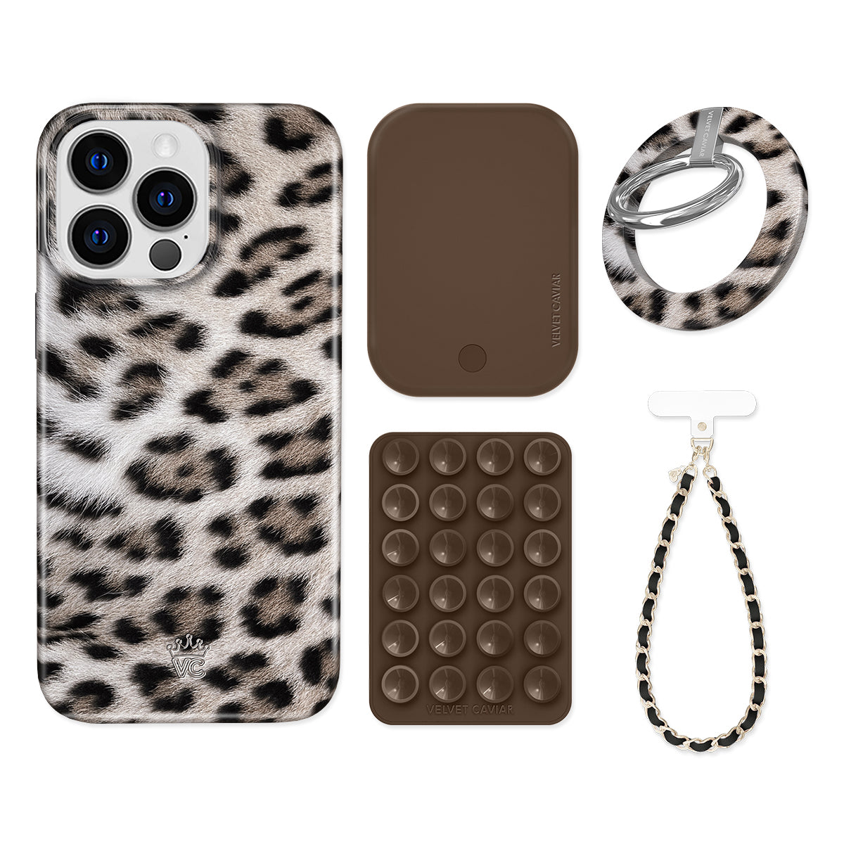 Arctic Leopard iPhone Bundle Set - Grip