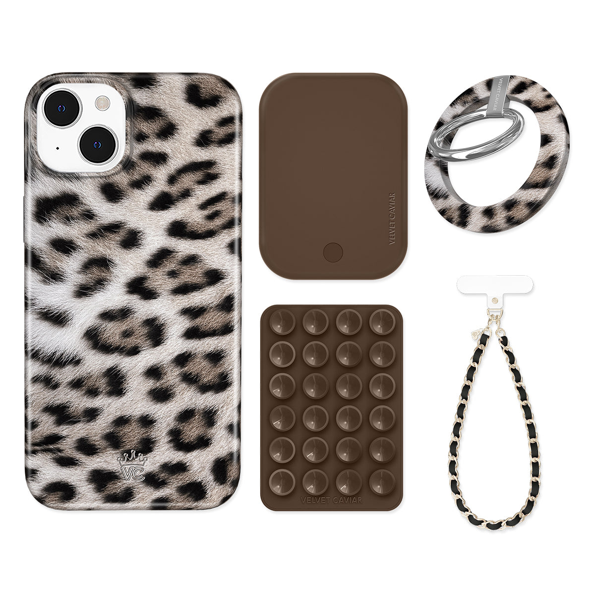 Arctic Leopard iPhone Bundle Set - Grip