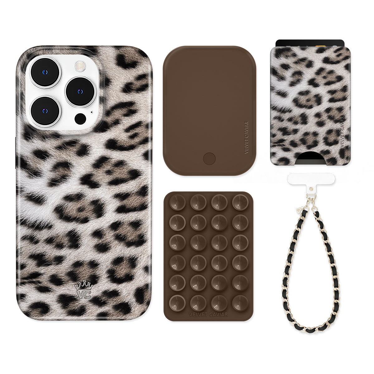 Arctic Leopard iPhone Bundle Set - Grip