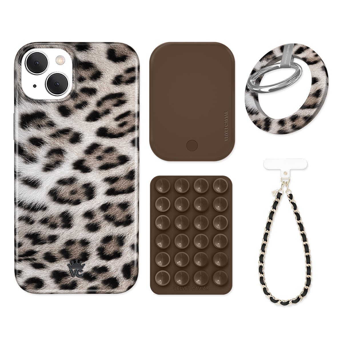 Arctic Leopard iPhone Bundle Set - Grip