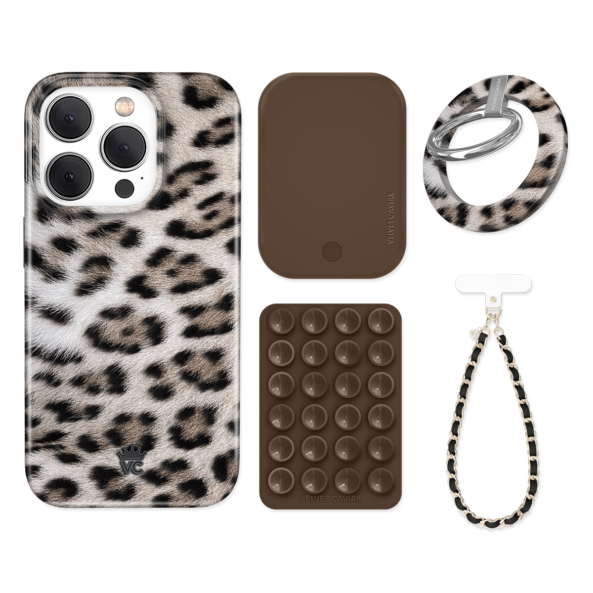 Arctic Leopard iPhone Bundle Set - Grip