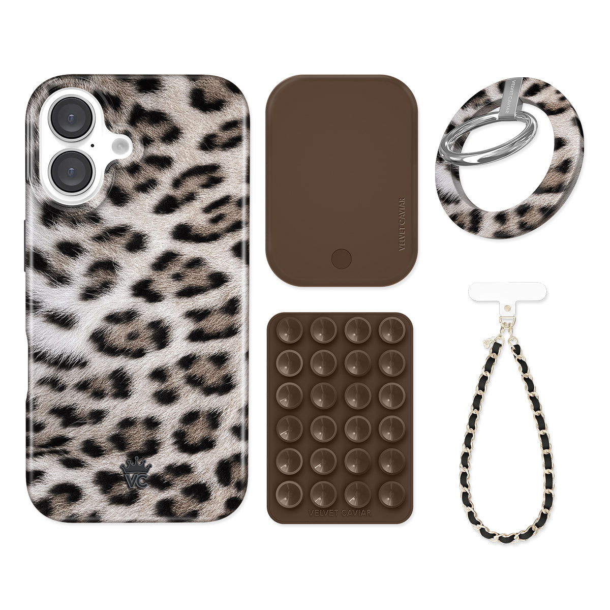 Arctic Leopard iPhone Bundle Set - Grip