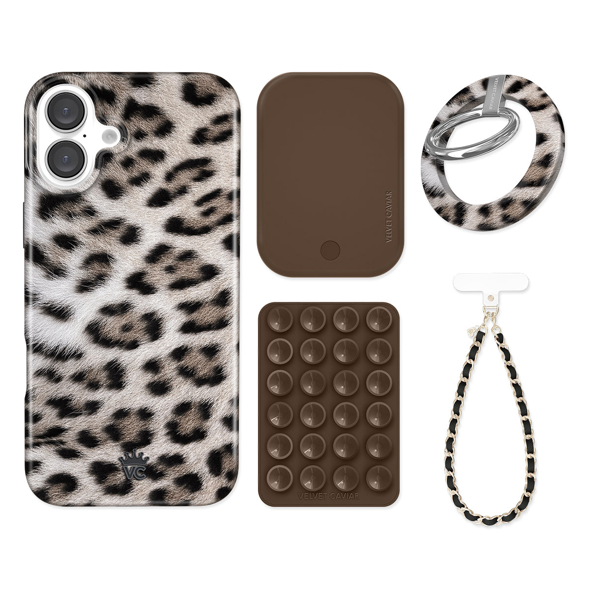 Arctic Leopard iPhone Bundle Set - Grip
