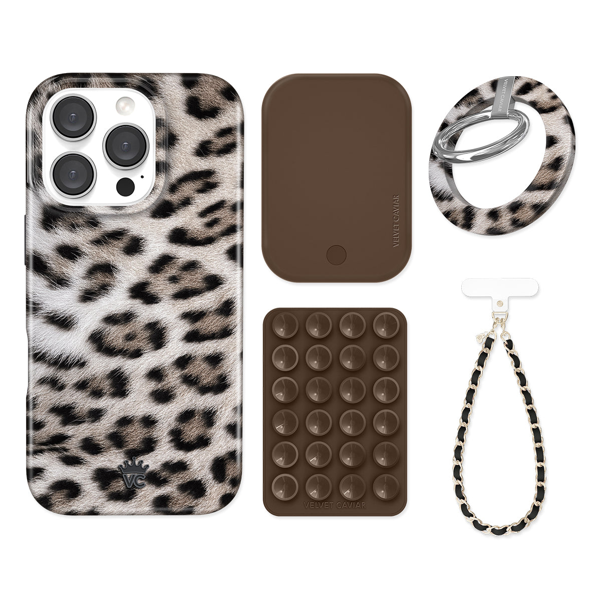Arctic Leopard iPhone Bundle Set - Grip