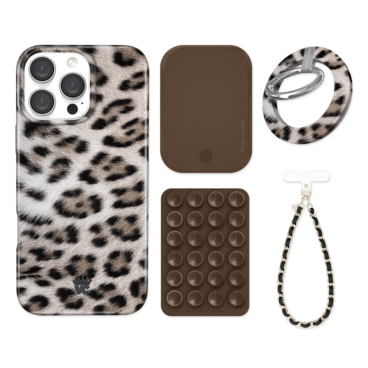 Arctic Leopard iPhone Bundle Set - Grip
