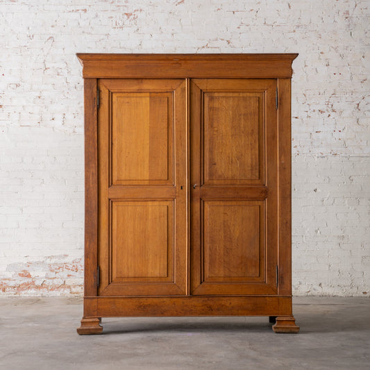 Antique Solid Wood Armoire from the Netherlands
