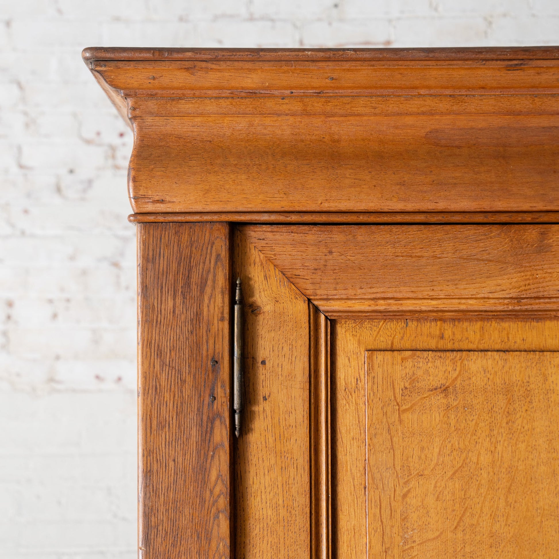 Antique Solid Wood Armoire from the Netherlands