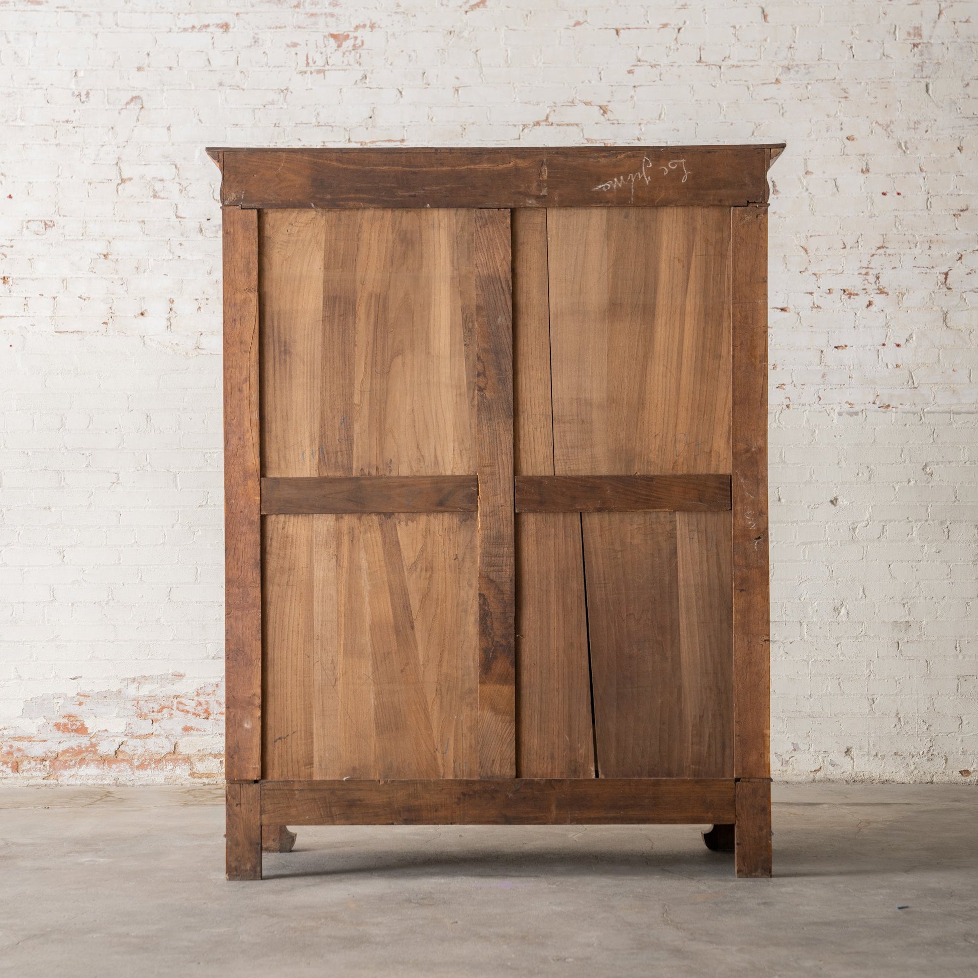 Antique Solid Wood Armoire from the Netherlands