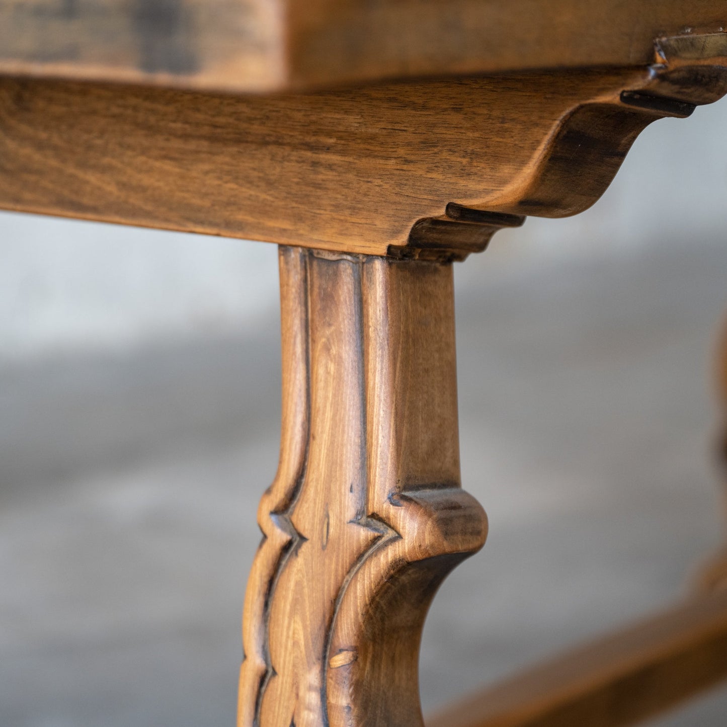 Antique Solid Oak Spanish Colonial Table