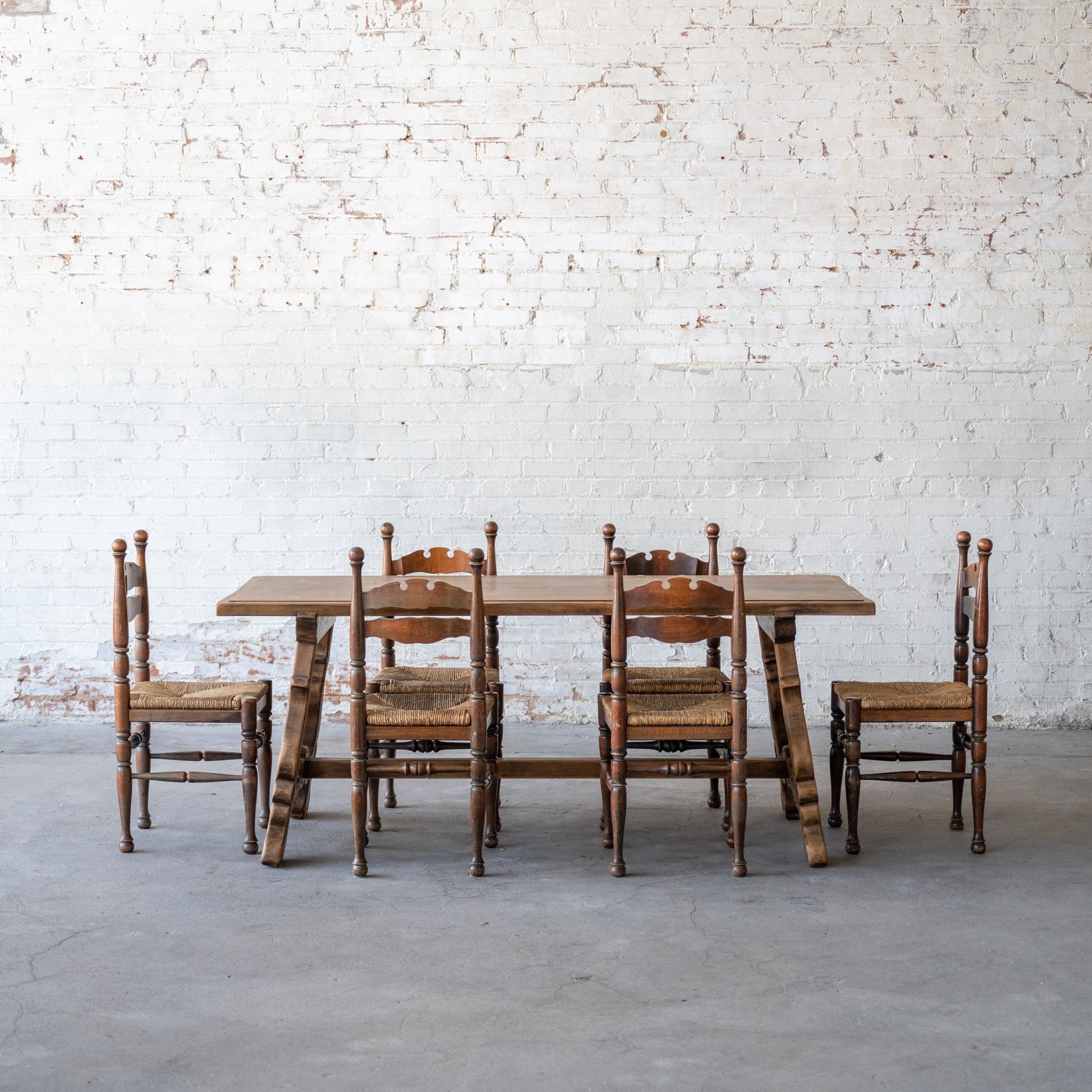 Antique Solid Oak Spanish Colonial Table