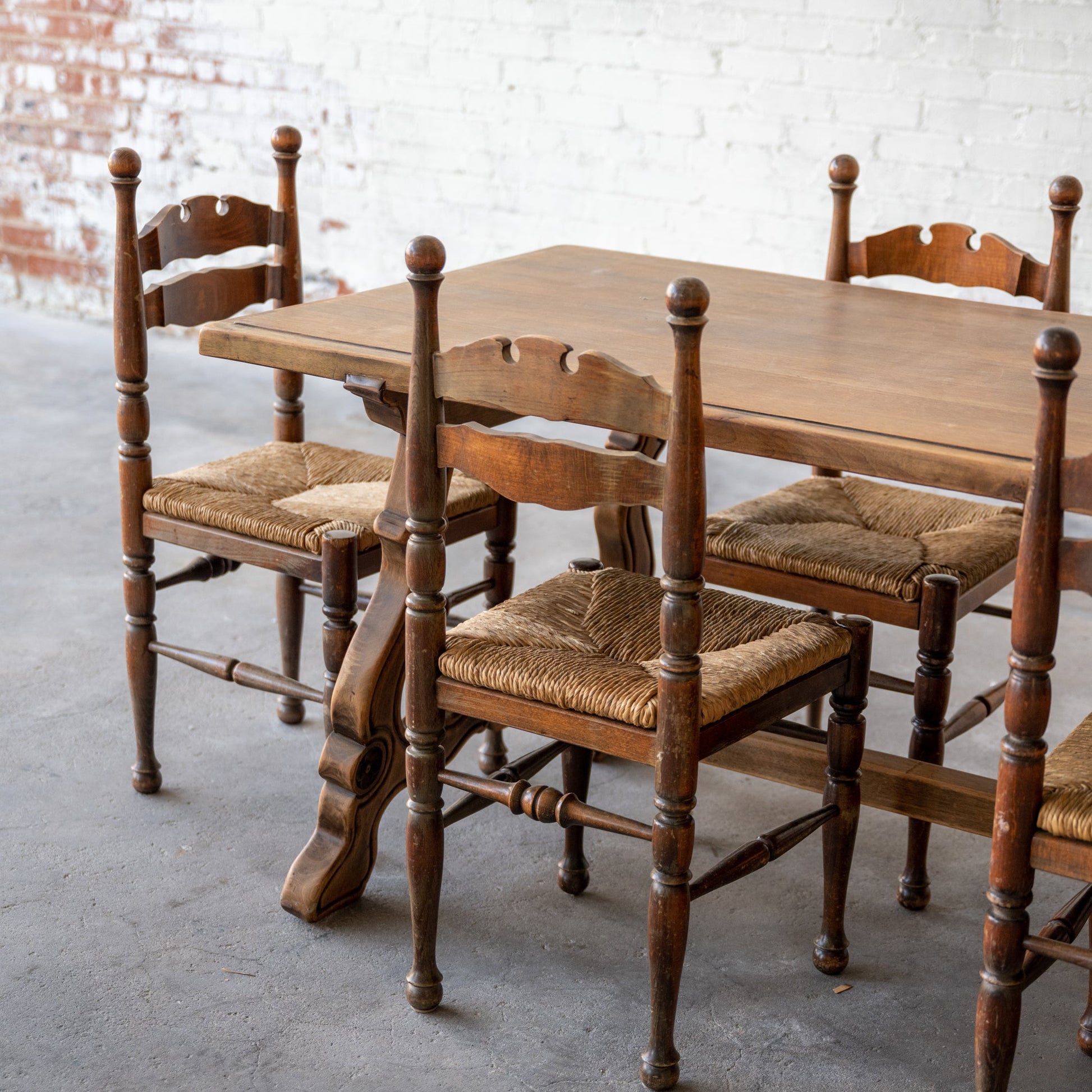 Antique Solid Oak Spanish Colonial Table