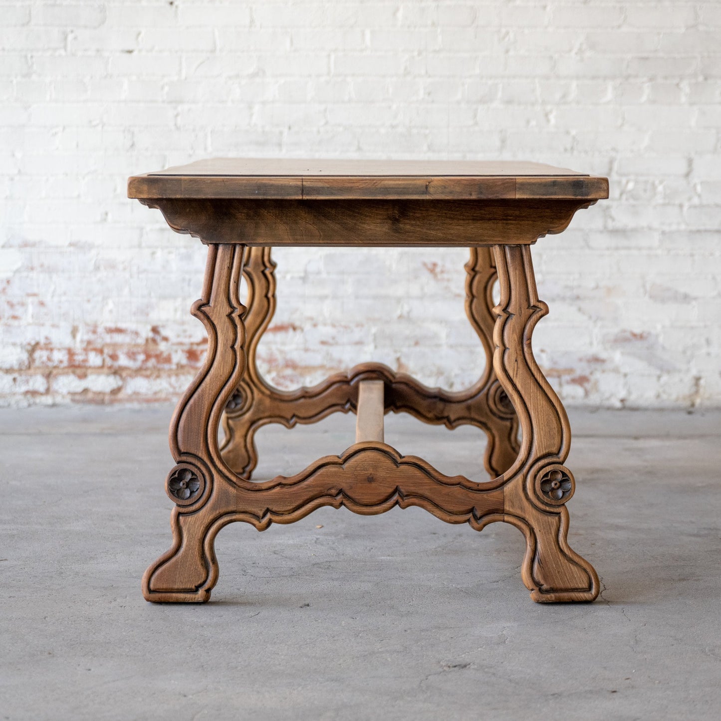 Antique Solid Oak Spanish Colonial Table