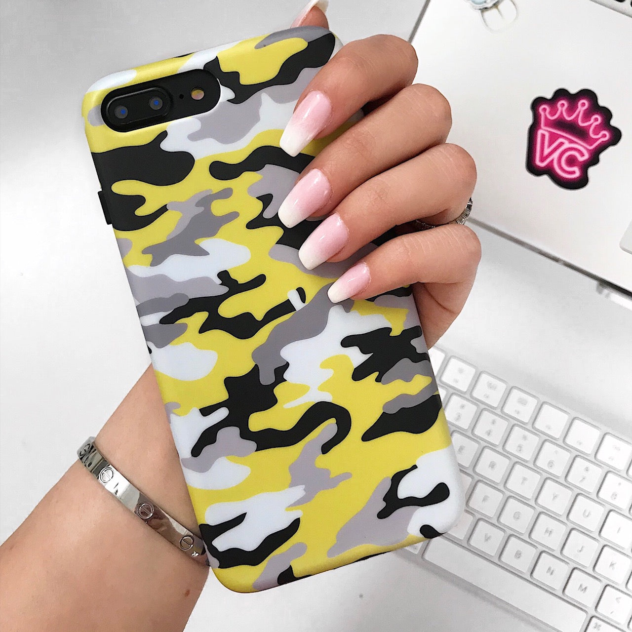 Yellow Camo iPhone Case