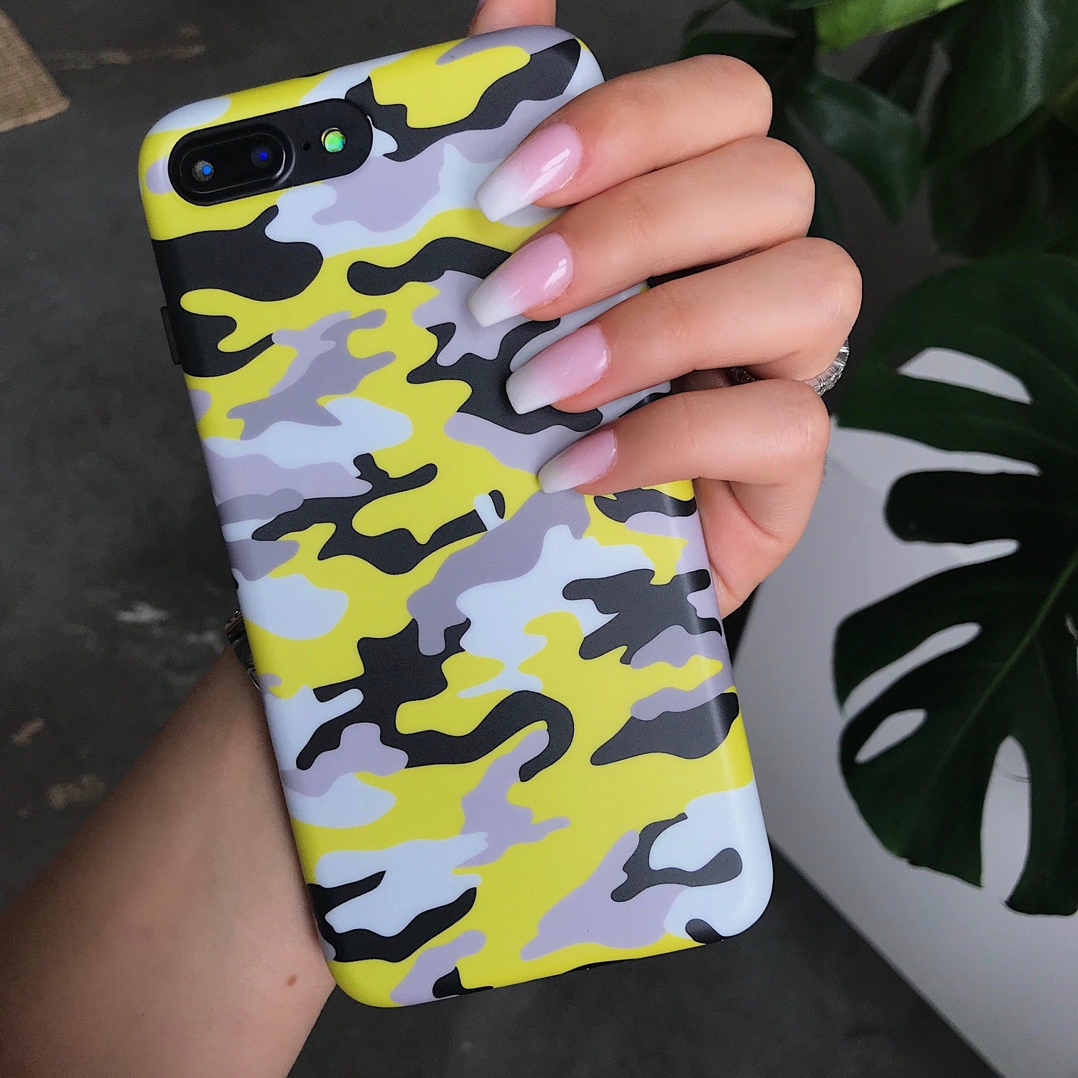 Yellow Camo iPhone Case