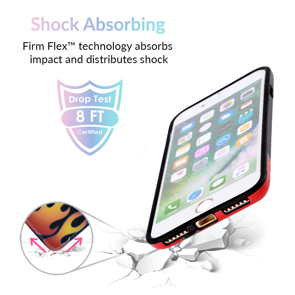 Blue Chrome Flames iPhone Case