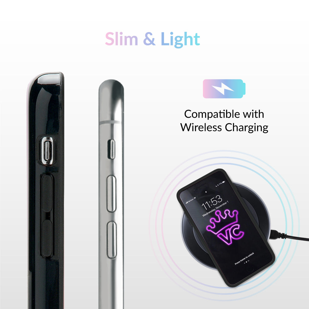 Blue Chrome Flames iPhone Case