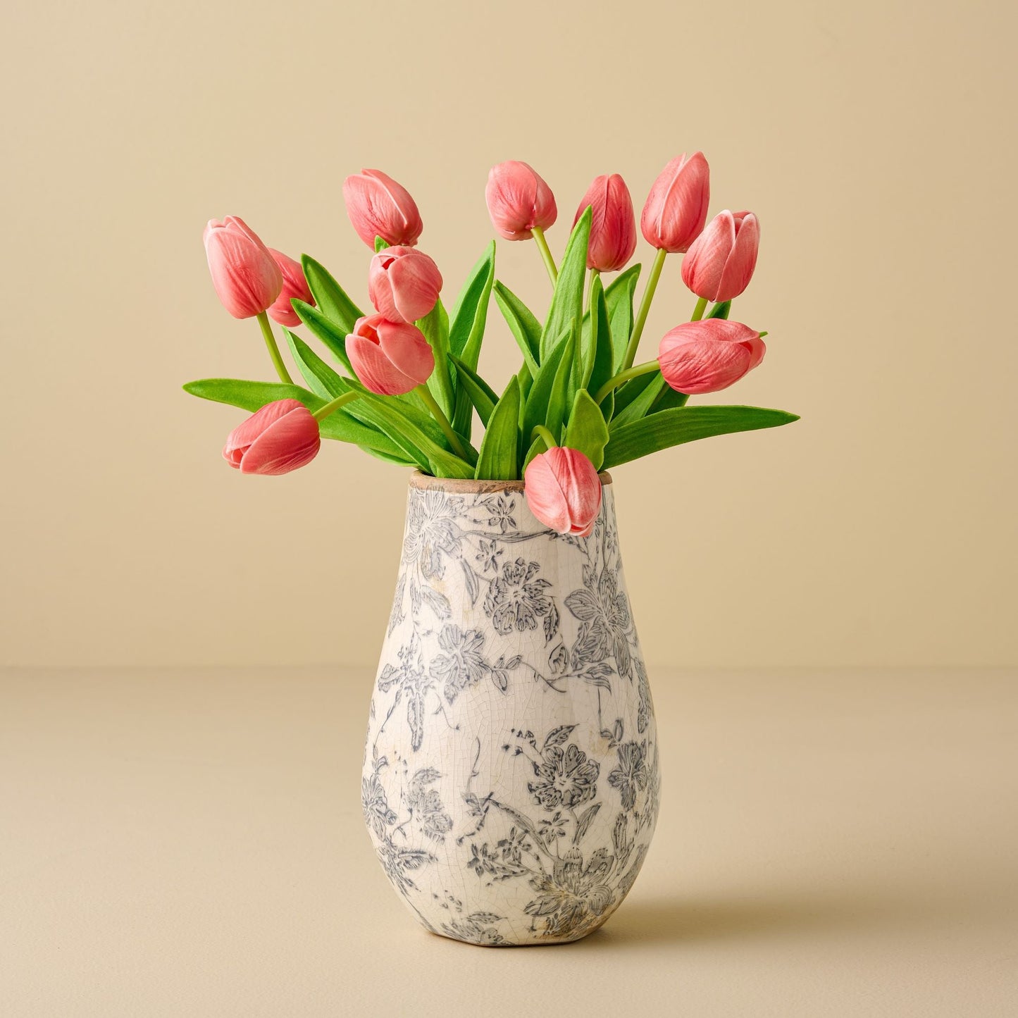 Black and White Distressed Vase