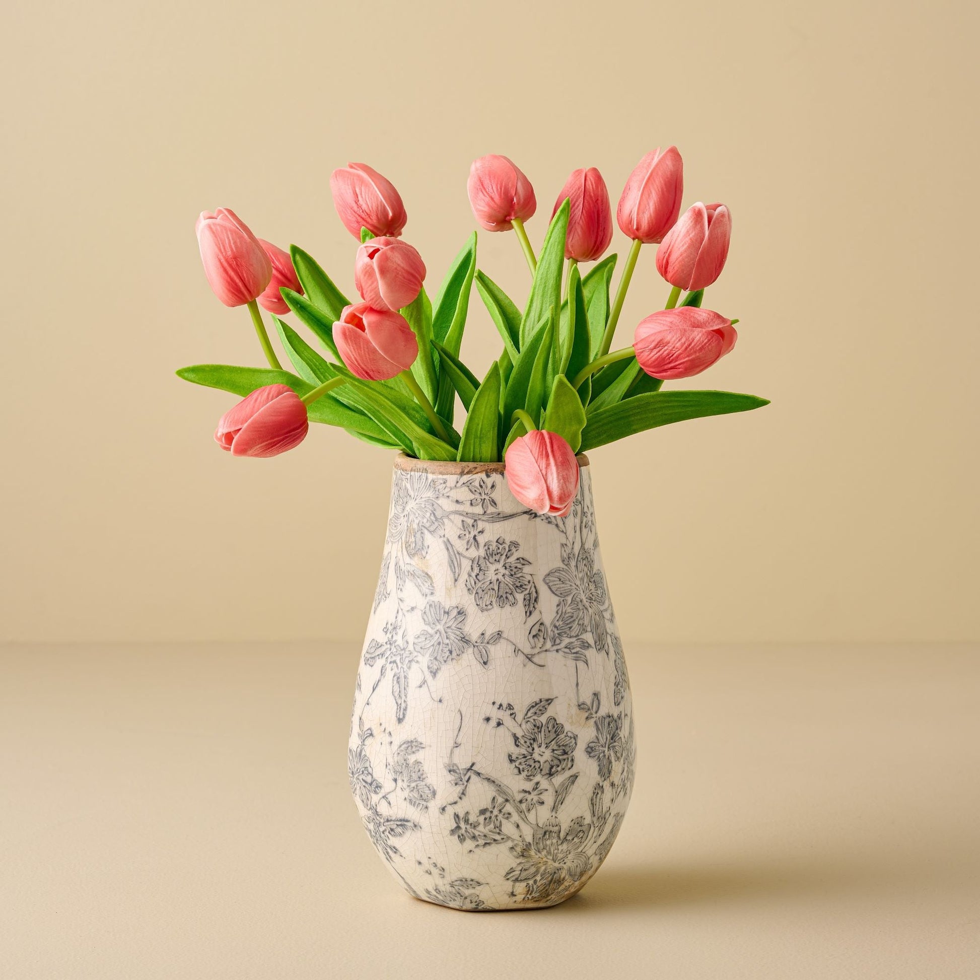 Black and White Distressed Vase