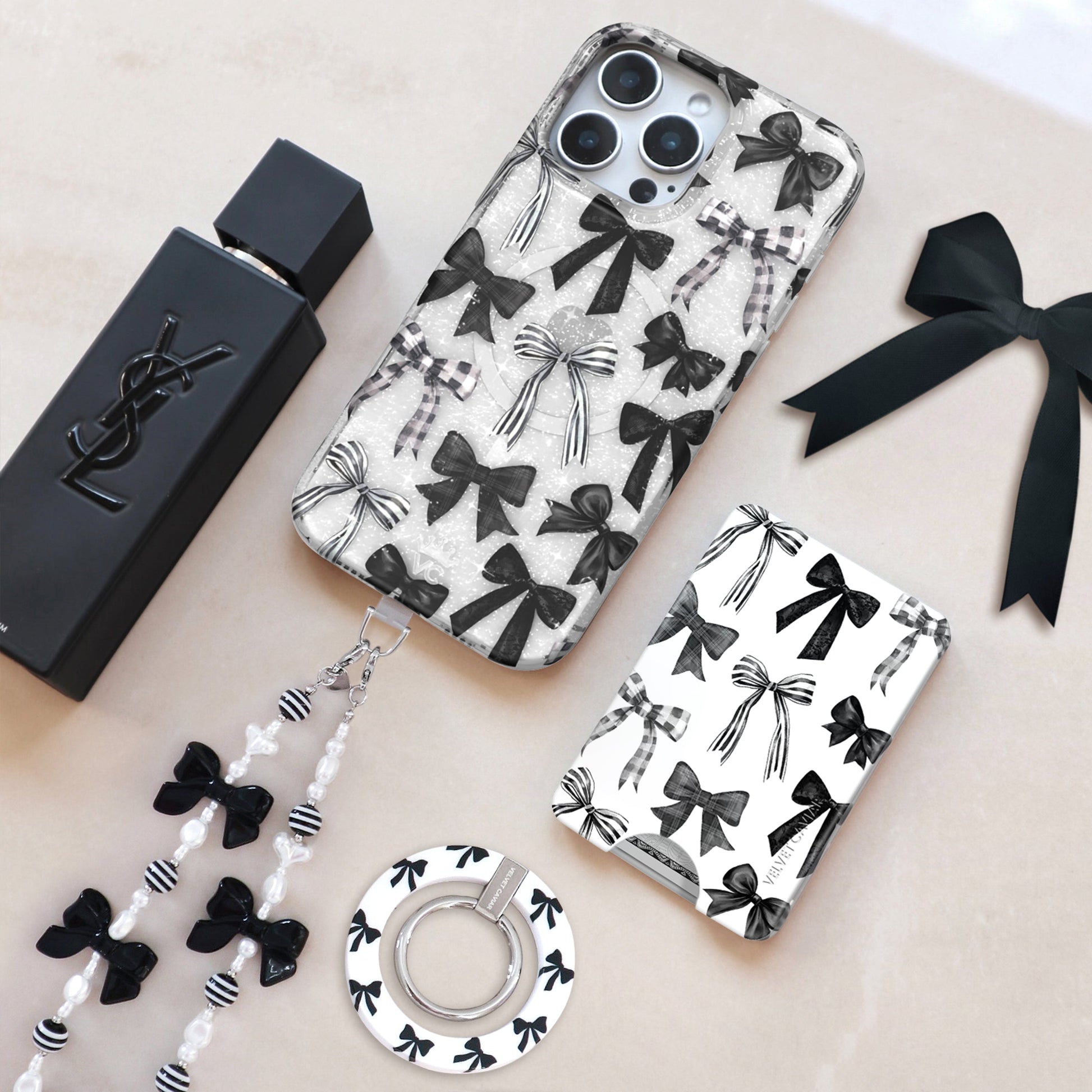 Black Bows MagSafe Grip Ring