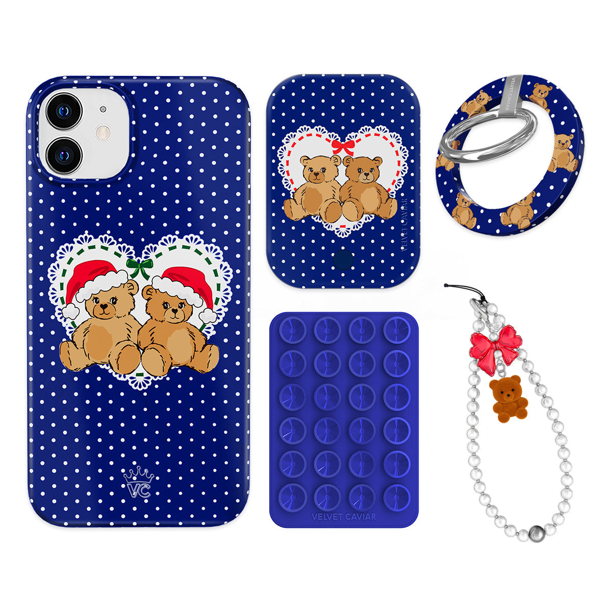 Winter Teddy iPhone Bundle Set - Grip