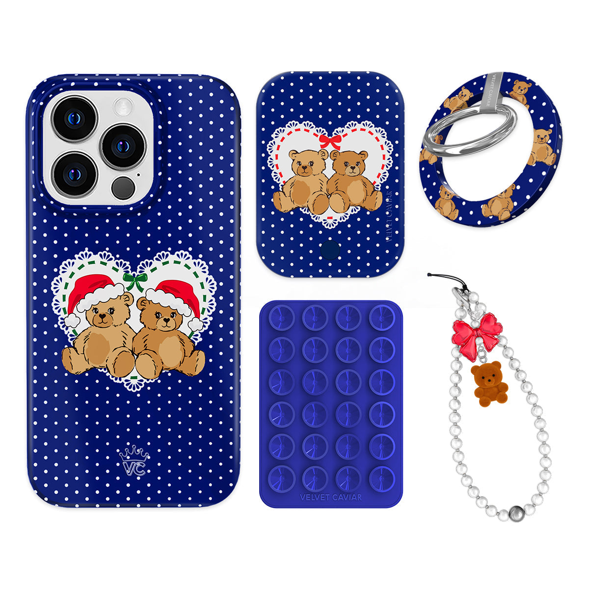 Winter Teddy iPhone Bundle Set - Grip